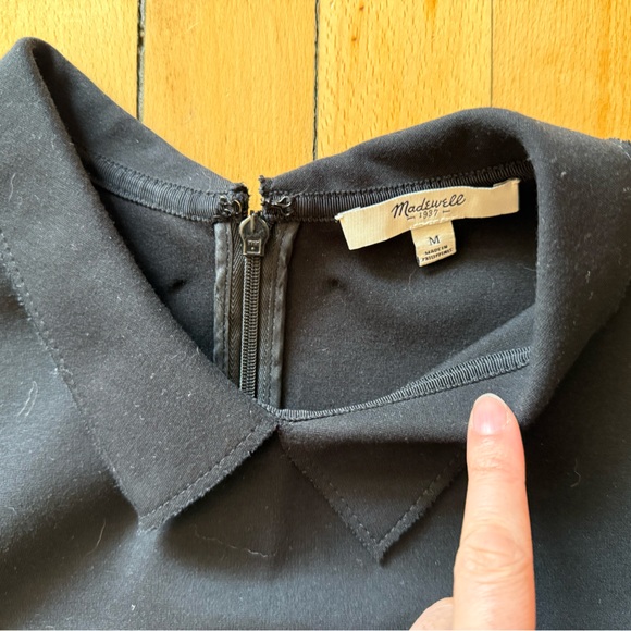 Madewell Black Shirttail Shift Dress - Picture 7 of 9